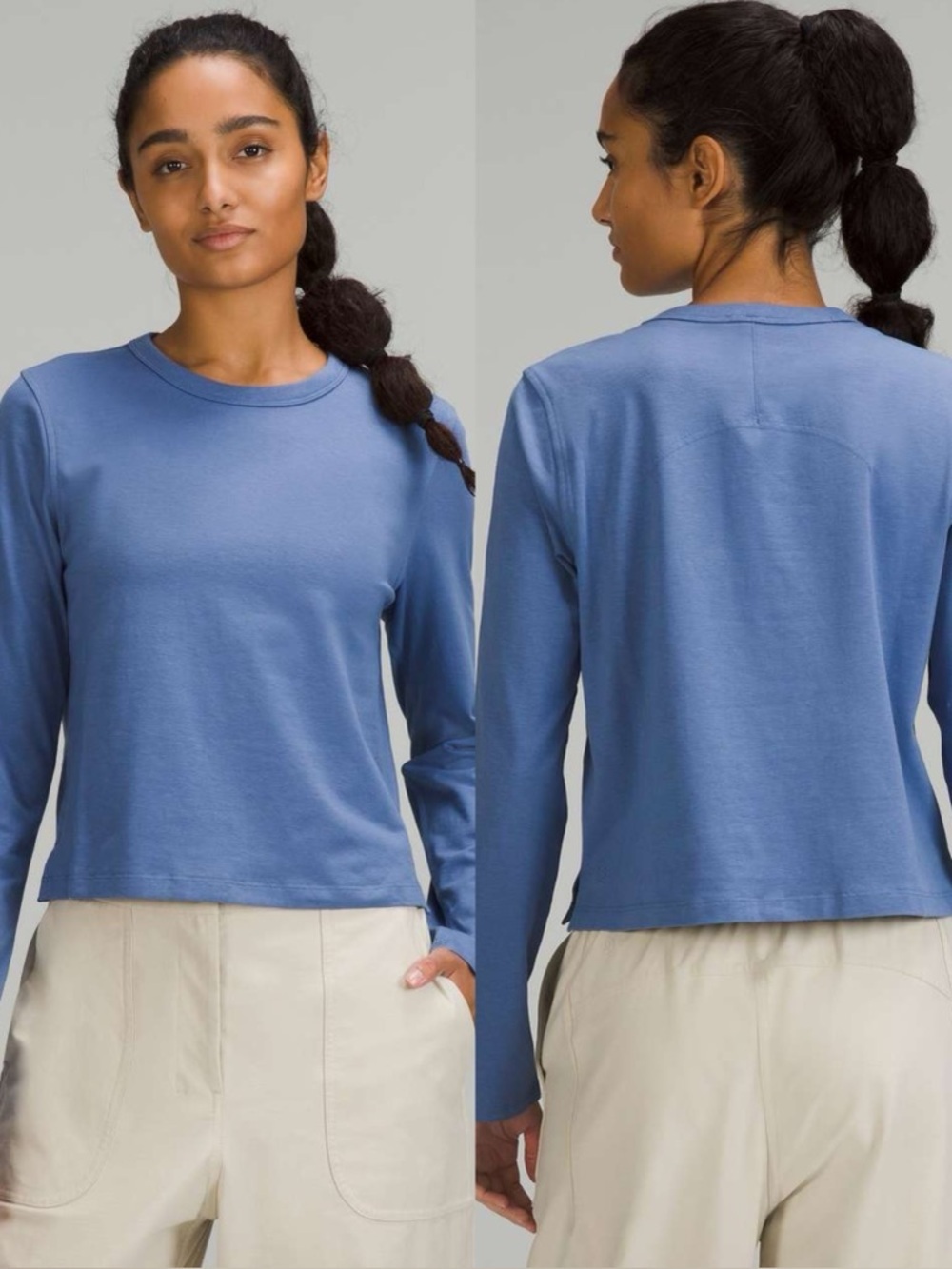 Lululemon Classic-Fit Cotton-Blend Long Sleeve Shirt - Water Drop SZ 8